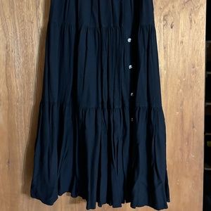 Black broomstick skirt